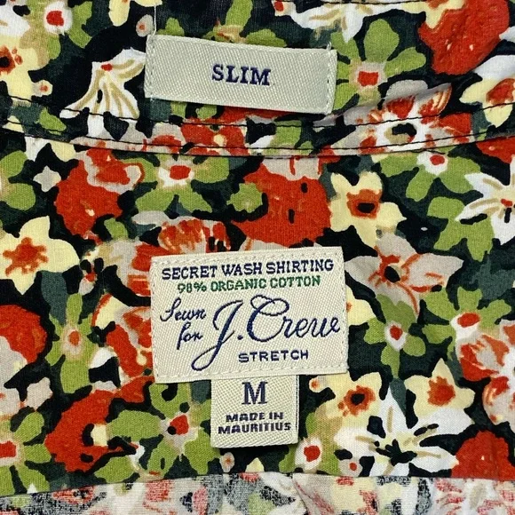 Re-imagined By J Crew Button Collared Shirt floral long sleeve Mens Organic - Picture 3 of 9